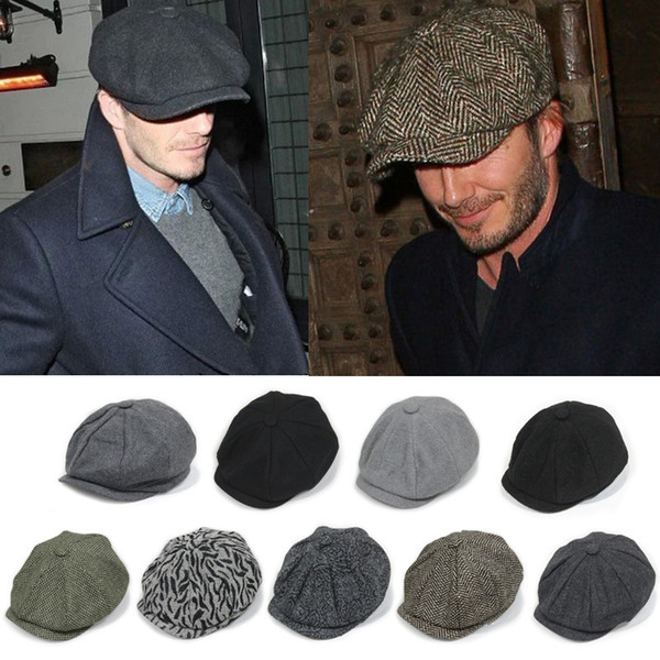 Beckham Classic Newsboy Caps For Men Women - Octagonal Beret Cabbie Ivy Hat Fashion Casual & Dress Style