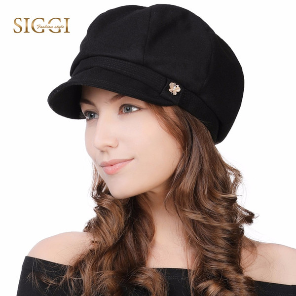 FANCET Womens Newsboy Caps Soft Satin Lined Visor Berets Cabbie Caps Solid Adjustable Vintage Fashion Soft Stylish Hats 89099