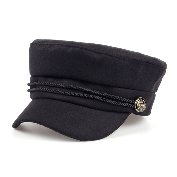 Mistdawn Fashion Women Black Newsboy Ivy Cap Spring Autumn Winter Ladies Cabbie Hat Size 57-58cm