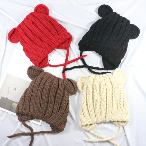 Nicely Unisex Hot Sale Baby Hat with Ears Girls Cute Hats for Kids 2018 Infant Caps Christmas for Girl Winter