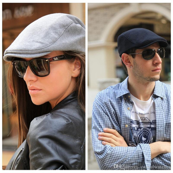 Newsboy Hats Fation European and American Style Hat 5 Colors Solid Color Cotton Newsboy Hats Free Shipping