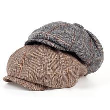 Fashion Gentleman Octagonal Cap Newsboy Beret Hat Autumn and Winter for Men's Jason Statham Male Models Flat Caps