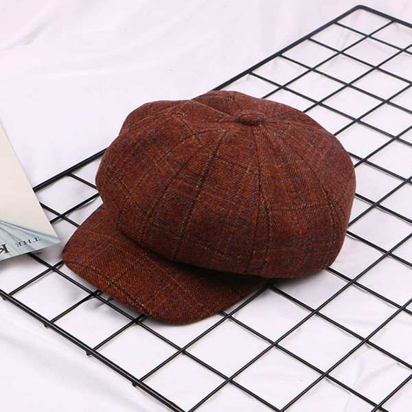 Ms. cute newsboy caps lattice octagonal beret newsboy hat girls shopping hundred collocation sports cap