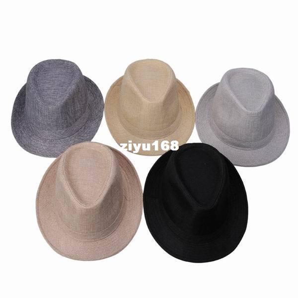 Free Shipping 5Colors Choose Hemp Cotton New Arrival Pretty Charms Men Jazz Bucket Fedoras Hat Cap DWT