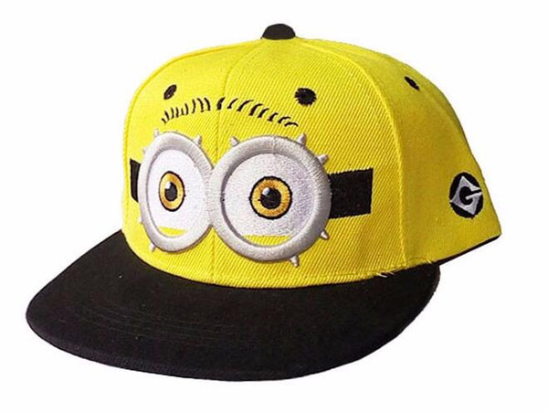 2016 Baseball Cap Children Gorras Yellow Cartoon Minions Casquette God Steal Dads Film Canvas Flat Snapback Hip Hop Hat