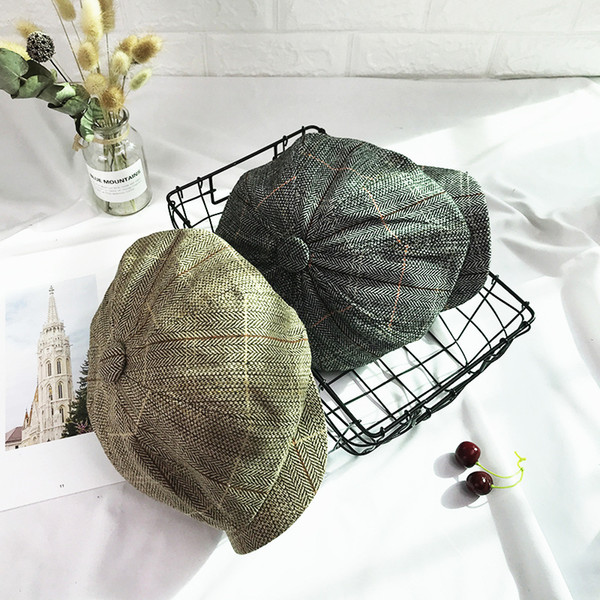 Flat Cap Wool Vintage Cabbie Hat Ivy Cap Irish Casual Hunting Ear Flap Newsboy