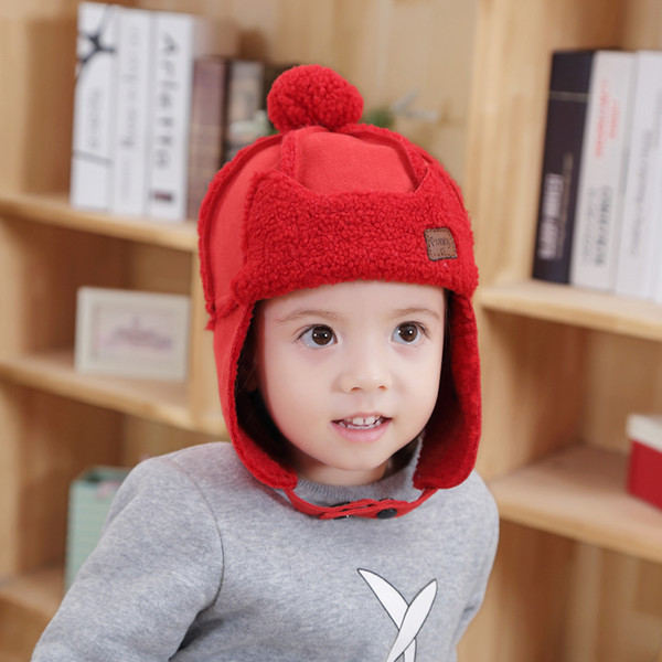 New Joker Baby Hat Outdoor Warm And Velvet Helmet Trend Cotton Cap For Boys And Girls