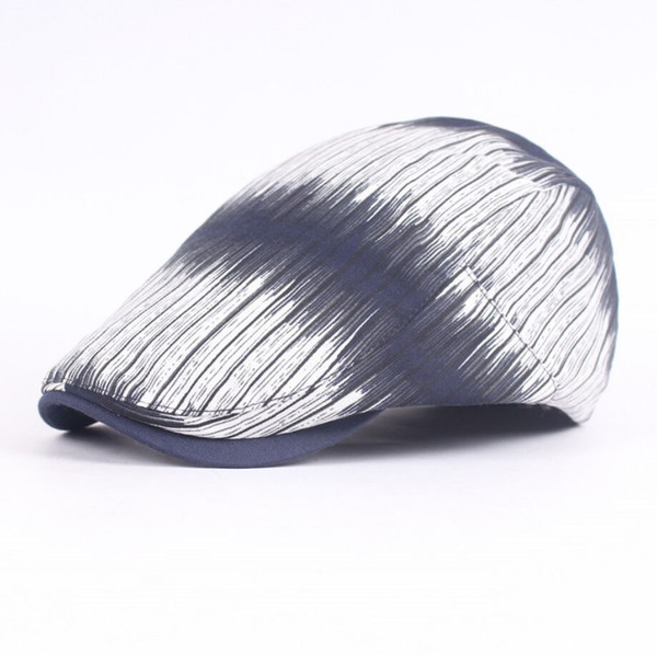 2pcs/lot Cotton Flat Hats For Women Newsboy Cap Simple Beret Stripes 2018 New Fashion Striped Beret