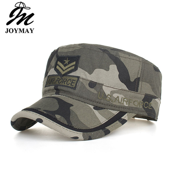 Joymay New Arrival Spring Unisex Adjustable Flat Cap Military Hats Fashion Leisure Casual Western Style Snapback HAT P020