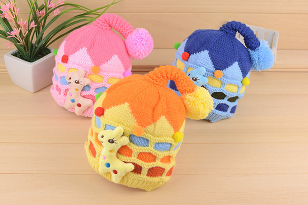 Autumn and winter children's hat Super cute cartoon animal deer plus velvet warm ear protection baby baby wool hat Winter hat wholesale