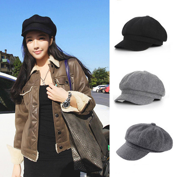 fashion Beret Hat for Women Artist Wool cap Classic casual berets for women girls free shipping