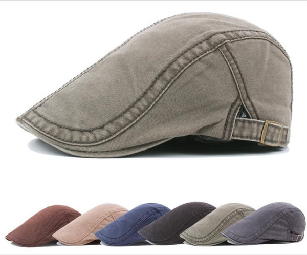 20pcs men Cotton Flat Snap Hats old men beret hat denim jeans Newsboy caps Ivy Gatsby Hunting Cabbie Driving Cap R253