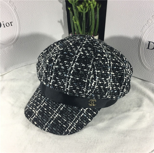 Qiu dong cap, euramerican big shop sign mixes lubricious coarse hemp to weave cap of tongue of 8 horn duck