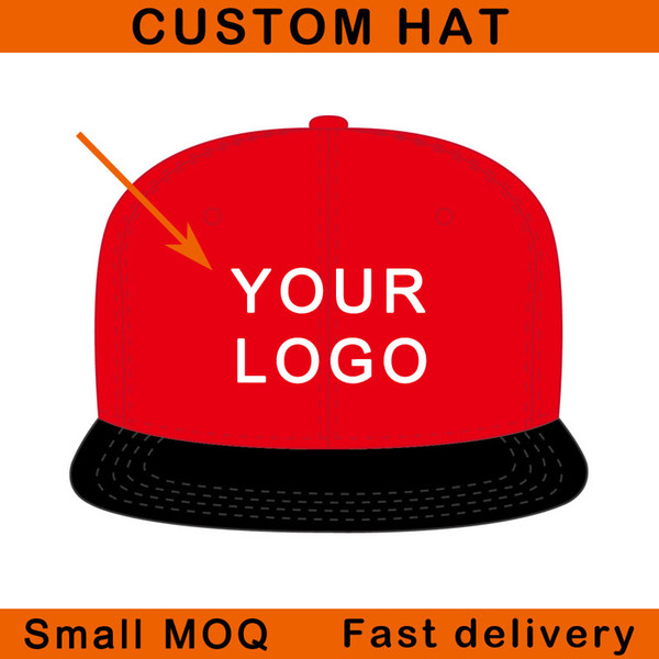 Low MOQ flat brim full close 3D embroidery trucker sport custom snapback cap custom baseball hat
