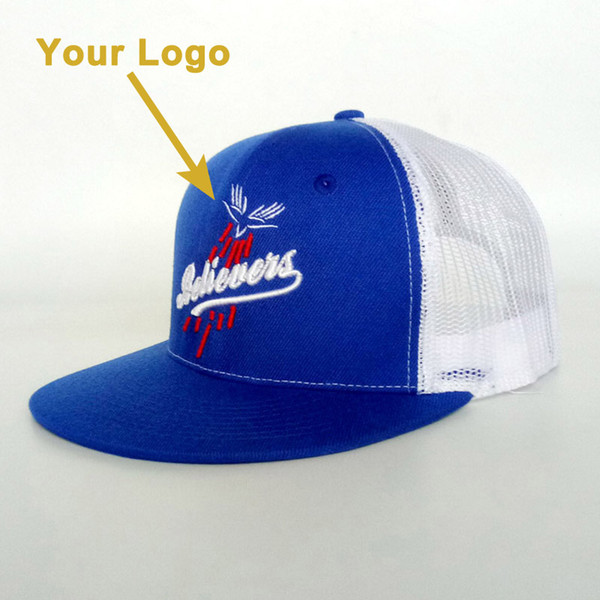 Mesh hat clothes accessory present gift hat trendy headgear wholesale popular trucker hat snap back close custom hats baseball caps