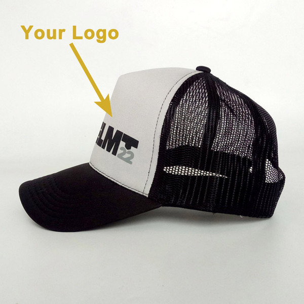 Curve brim mesh cotton material small MOQ gift hat high quality retail popular trucker cap custom hat baseball sport caps
