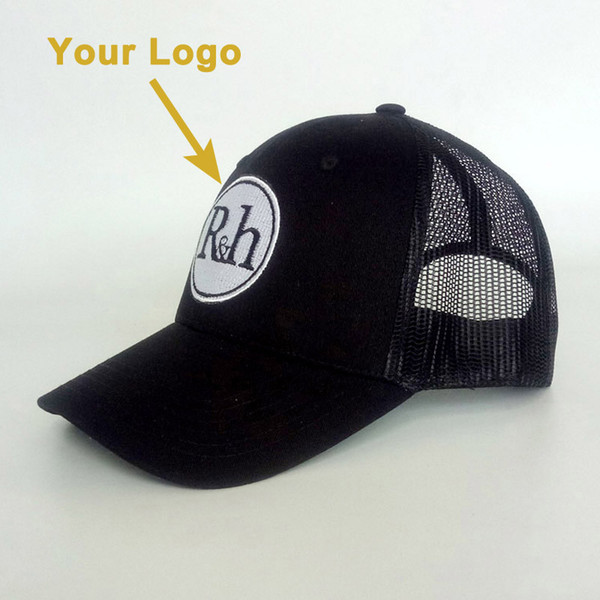 Bent visor mesh cotton cloth good quality material small MOQ retail fashionable trucker cap custom hat baseball sport caps