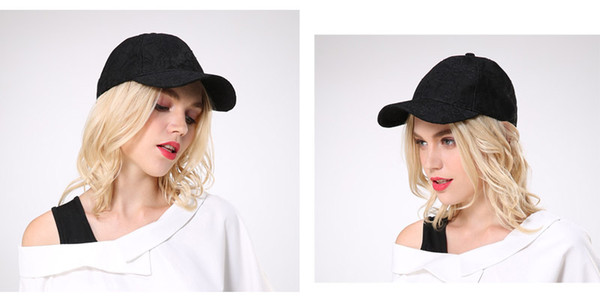 Stand Focus Lace Cap Baseball Basketball Sports Ball Women Hat Biker Trucker Ladies Fashion Cotton Spring Summer Black Charm