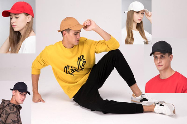 Stand Focus Unisex Cotton Baseball Cap Hat Basketball Sports Ball Women Fashion Fall Winter Solid 58cm Red Camel Navy Black White