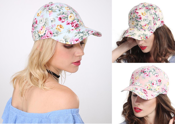 Stand Focus Trucker Cap Baseball Basketball Sports Ball Women Hat Biker Fashion Floral Flower Cotton Spring Summer
