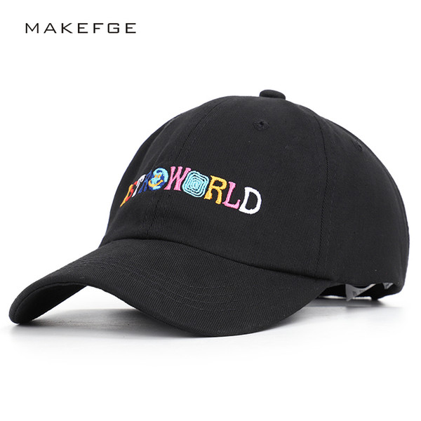 Embroidered letter baseball caps unisex solid color fashion adjustable ASTROWORLD high quality hat dad truck driver sun hats