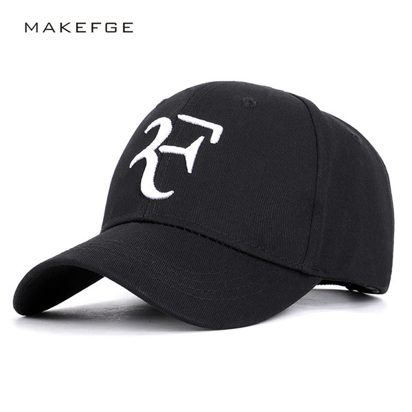 Solid color adjustable high quality letter embroidered baseball caps unisex dad hats truck driver cap streetwear Federer bone