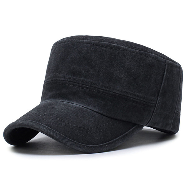 King Star Classic Mens Adjustable Military Style Flat Cotton Hats Summer Sun Visor Baseball Cap Golf Outdoor Sports Trucker