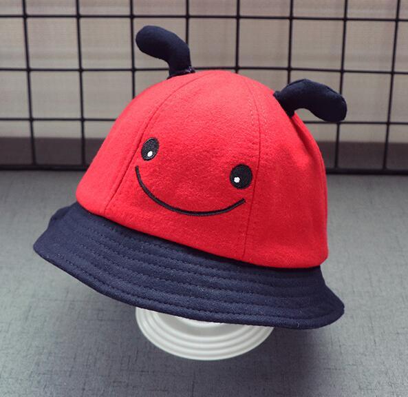 New stingy brim hats kids hats caps happy face colors free shipping