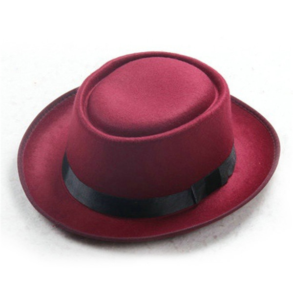 Women's Hat British Style Vintage Lady Fedoras Wool Felt Hats Fashion Flowers Bone Casual Hat Caps