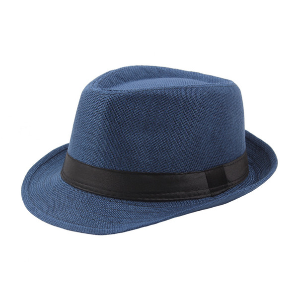 2019 Hot Unisex Trilby Gangster Cap Beach Sun Straw Hat Band Sunhat