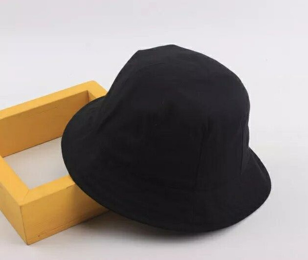 Korean Ins Japanese Men And Women Black Fisherman's Hat Tides Pure Cotton Breathable Clothbasin Hat In Spring And Autumn