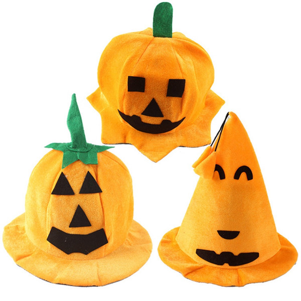 Pumpkin Halloween Hats Orange Hat Costume Ball Cosplay Party Hat Props Lint Cute Women Adult Children Cartoon Caps