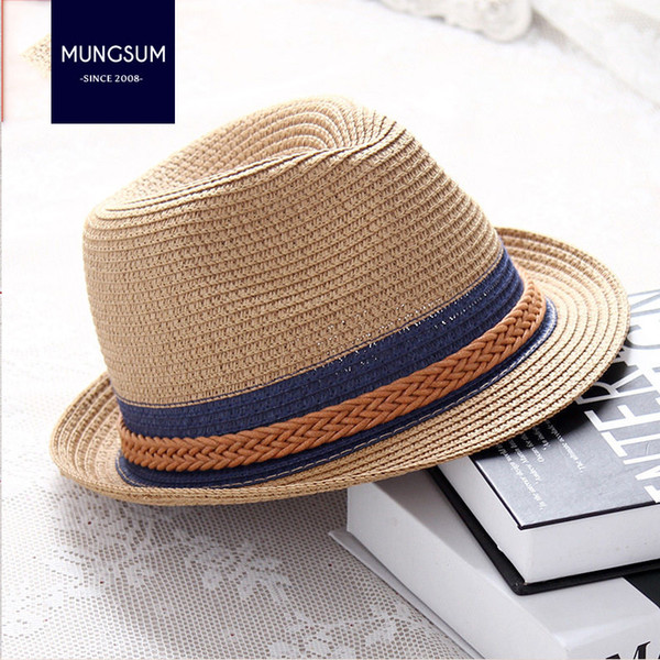 2018 women jazz hat fashion Summer Lady Hat Korean trendsetter Beach Resort England quality girl Straw