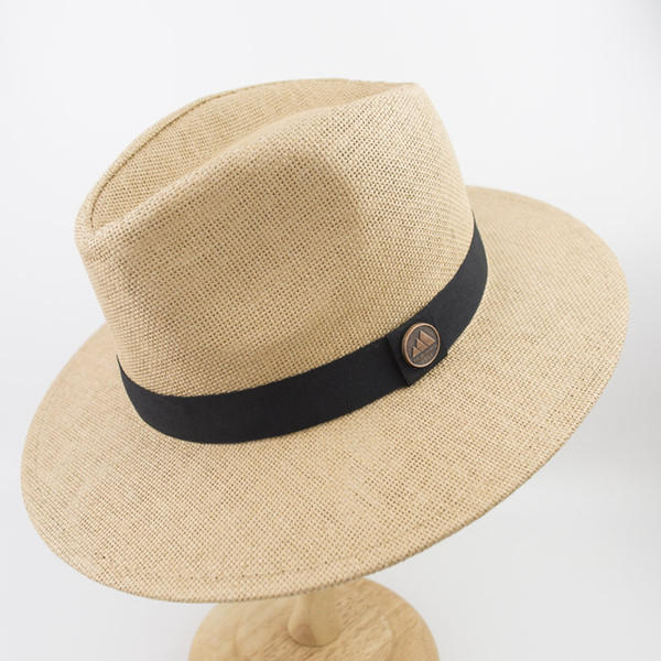 Double Layer Paper Straw mens and womens White Wide Brim best High Quality Fedora Panama Hat EPU-MH1820