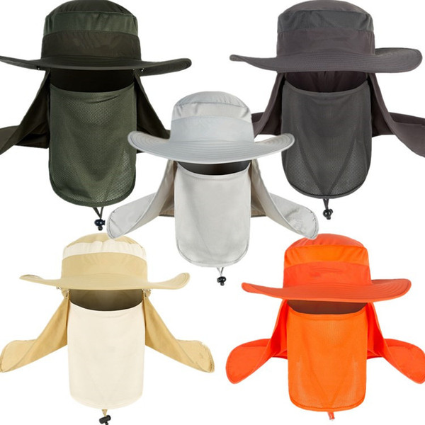 Outdoor Fishing Cap Foldable Sunshade Hiking Camping Hats UV Protection Face Neck Cover Camouflage Picnic Hunting Sport Caps