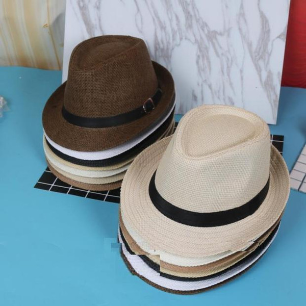 Vogue Men Women Straw Hats Soft Fedora Panama Hats Outdoor Stingy Brim Caps Colors Choose ZDS*10