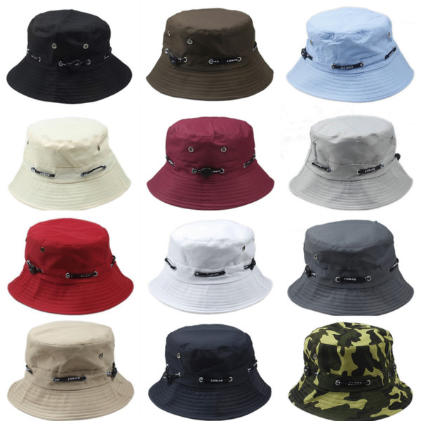 New Fashion Men Women Bucket Hat Boonie Flat Hunting Fishing Outdoor Summer Cap Unisex 100% Cotton