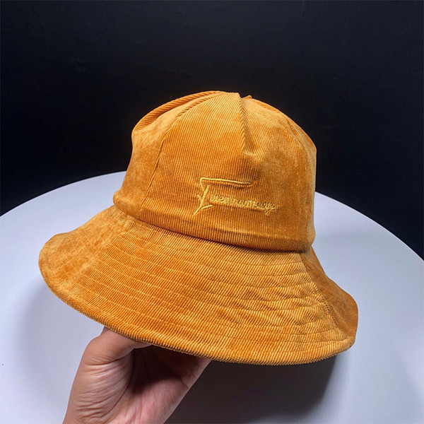 Travel Fisherman Leisure Bucket Hats Fashion Men Women Autumn winter Solid Color Embroidery Brim hats caps folding warm cap Accessories New