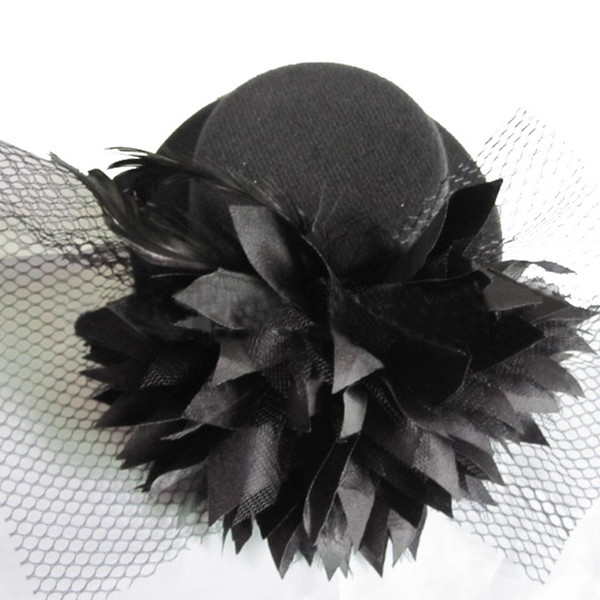 Top Hat Hairclip with Flower for Party/Weeding/Cosplay