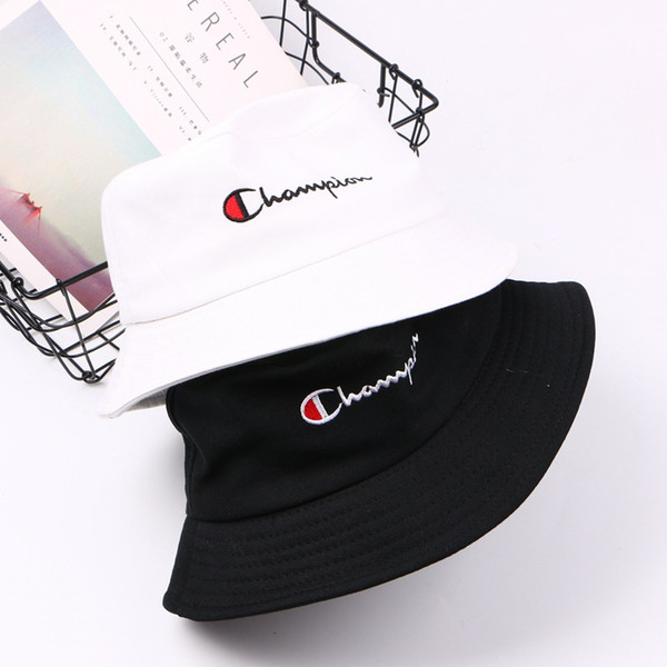 Letter Bucket Hat For Mens Womens Foldable Fishing Caps Black Fisherman Beach Sun Visor Sale Folding Man Bowler Cap