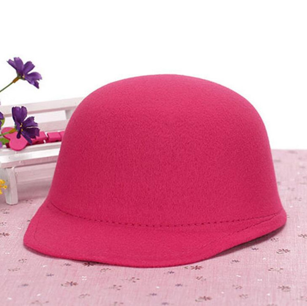 New Autumn and winter Casual hat ladies dome imitation wool wool felt hat cute ceremony cap WMB006