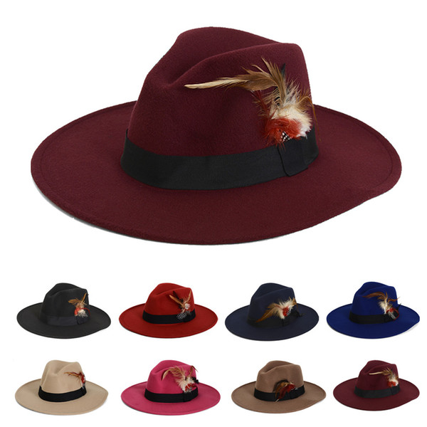 Fashion 100% Wool Summer Women's Men's Crushable Genuine Felt Fedora Bush Sun Hat Trilby Gorra Toca Sombrero with leather band