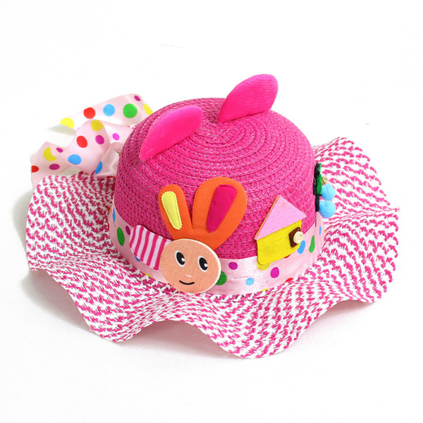 1PCS Children's Baby Girl Kids Sun Hat Summer Lovely Fashion Straw Hat Beach Cap for 2-7 Year Toddlers Infants