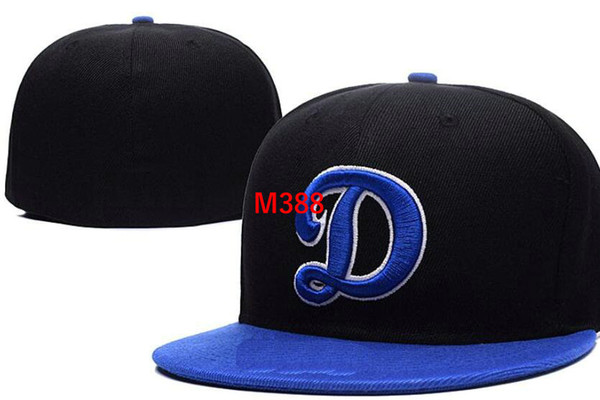 Dodgers Team Fitted hats Baseball Embroidered Team Letter Flat Brim Hats Baseball Size Caps Brands Sports Chapeu for men and women