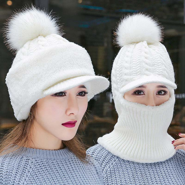 Newly Women Winter Beanie Hat Face Mask Cap Earmuff Ski Windproof Thick Warm Winter Hat