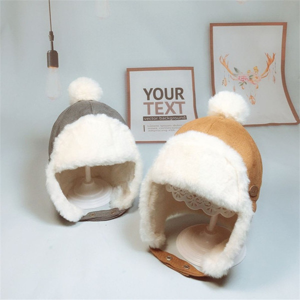 Autumn And Winter Childrens Cap Cashmere Ear Protectors Girl Boy Trapper Hats Keep Warm Windbreak Thickening Factory Direct 13yh I1