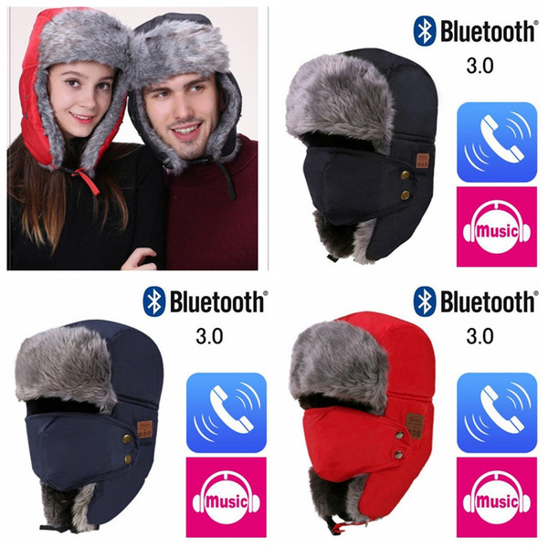 Autumn Winter Wireless Bluetooth Smart Cap Headset Headphone Speaker Mic Bluetooth Hat Warm Beanie Hat MMA771