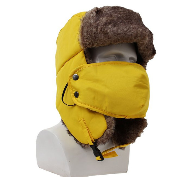 Winter Warm trapper hat Ear Flaps Bomber Faux Fur Caps Unisex Proof Trapper caps Snow Cap Russian Hat 77