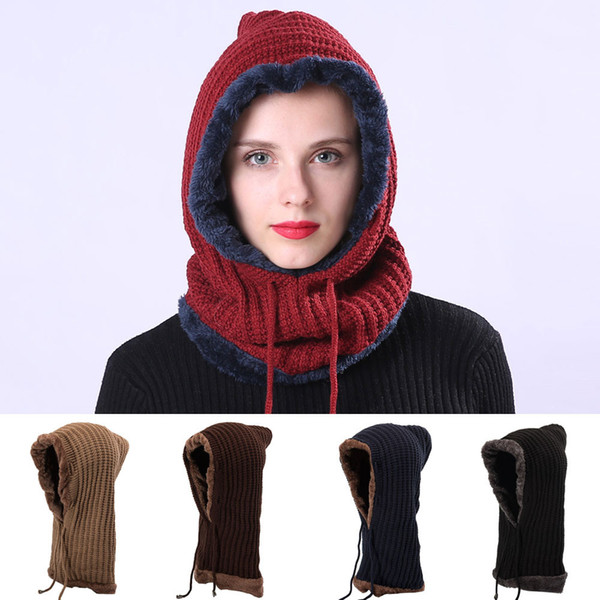 Women Warm Knit Windproof Hat Winter Leisure Ear protection Hat Fashion Thicken Gorro Invierno Mujer