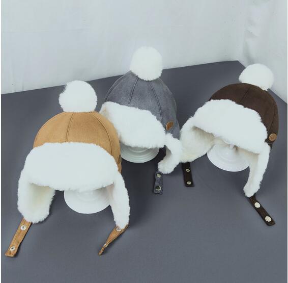 18 years new autumn and winter children baby hat boy ear protection Lei Feng hat girls plush hat cold wave